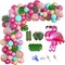 124 Pcs Tropical Flamingo Balloon Arch Garland Kit 40" Flamingo Balloons Hot Pink Confetti Balloons Tropical Palm Leaves 4 Tools Hawaiian Luau Birthday Wedding Baby Shower Party Decorations Supplies